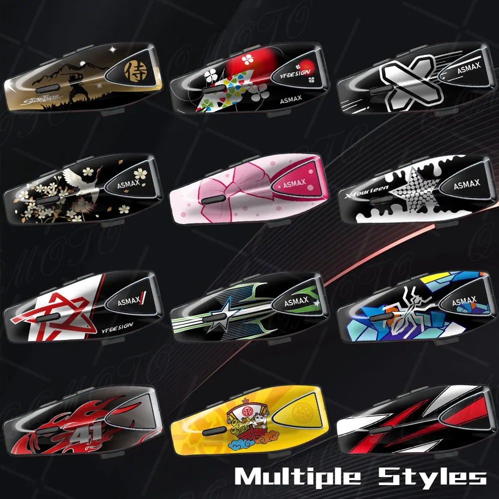For Decoration ASMAX S1 Motorcycle Helmet Bluetooth Headset Protective Stickers Creative Bluetooth Headset Decal Waterproof