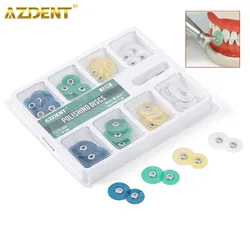 AZDENT Dental Polishing Discs Polishing Pad Gross Reduction Contouring Mandrel Stripes Set Dentistry Materials Teeth Whitening