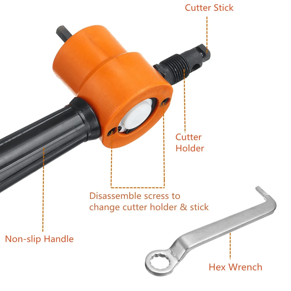 Nibble Metal Cutting Double Head Sheet Metal Nibbler Sheet Nibbler Saw Cutter Tool Drill Attachment Free Cutting Tool Metal Cut