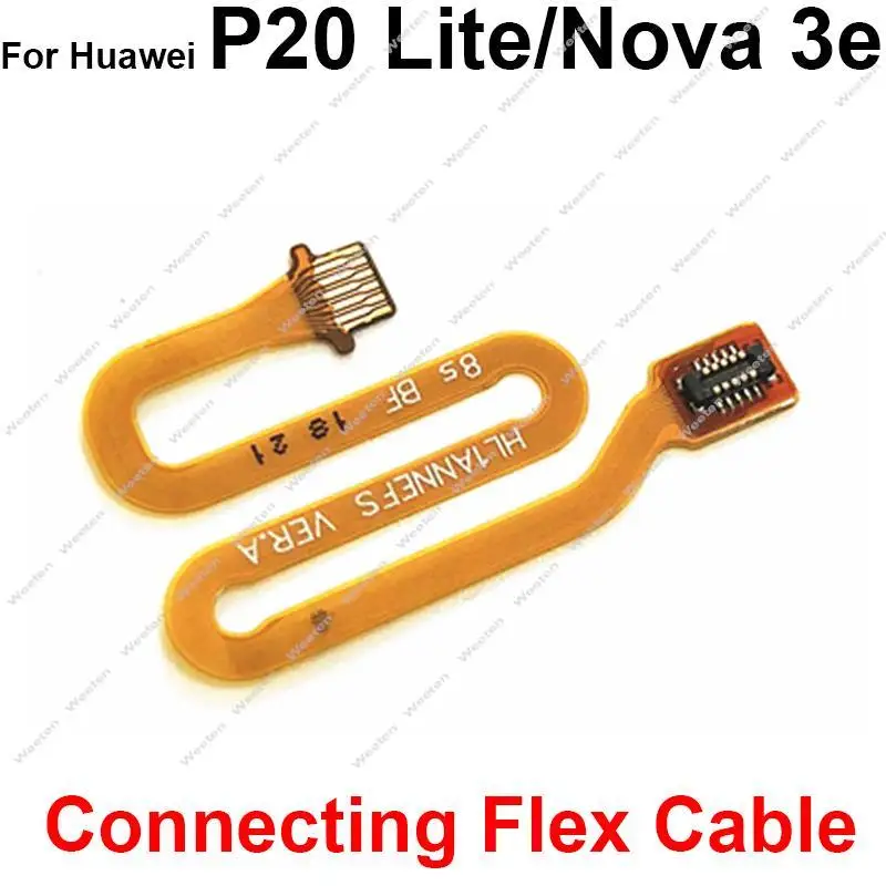 Home Button Fingerprint Sensor For Huawei P20 Lite Nova 3e Return Home Key Sensor Scanner Touch Connecting Flex Cable