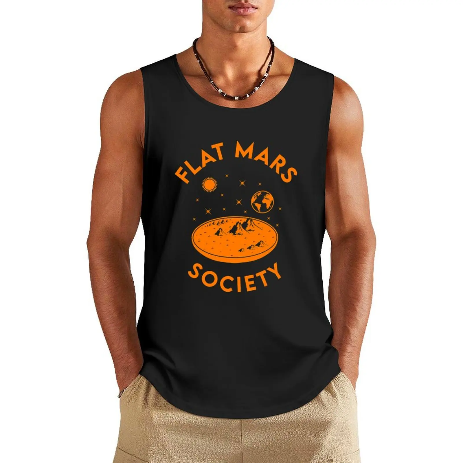 

Flat Mars Society Tank Top sports t-shirts for men fashion 2025 man men clothing