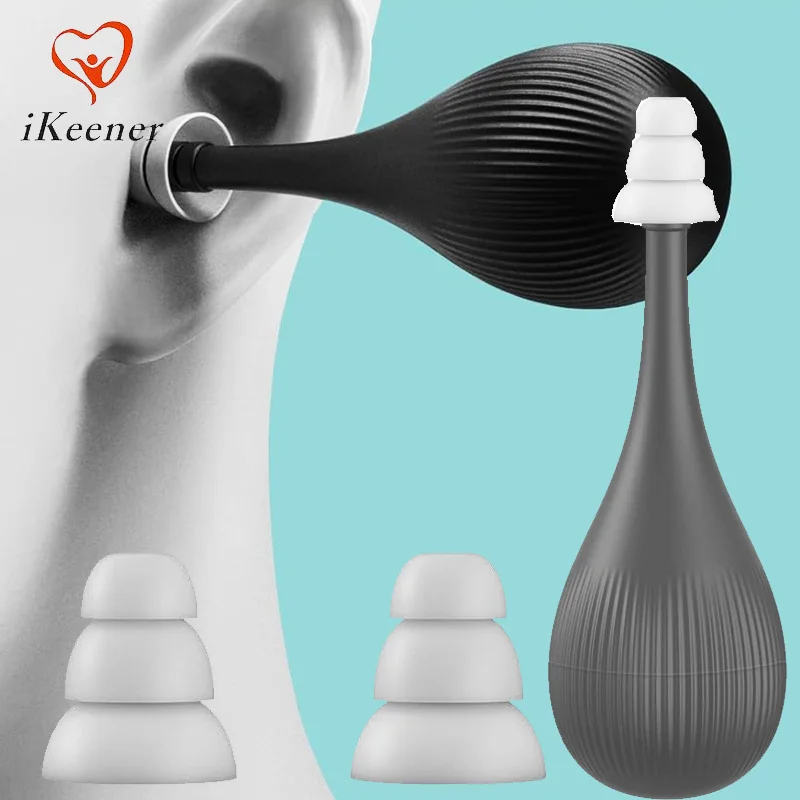 New Ear Pressure Relief Tool Portable Suction Device 3-layer Earplugs Inner for Relief Otitis Popping Sinus Fast Natural Comfort