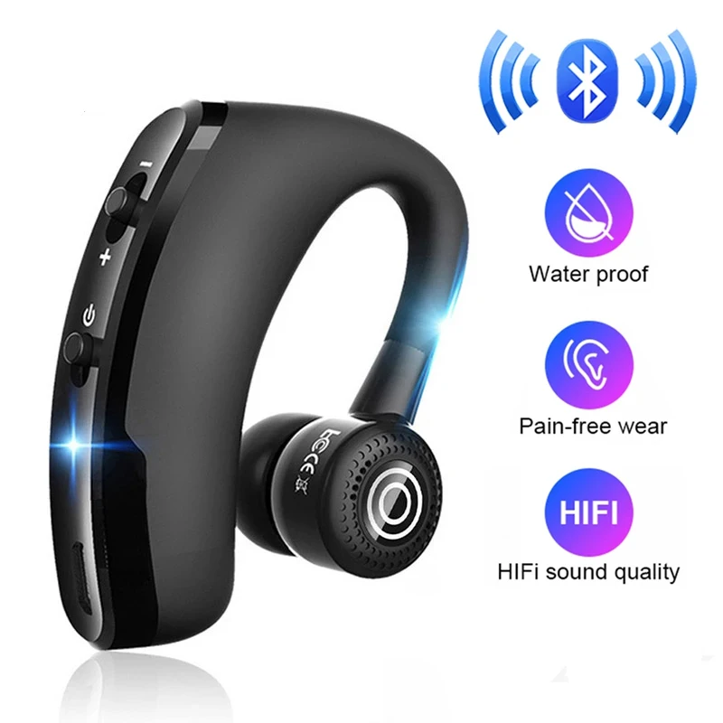 V9 Earphones Bluetooth 5.0 Headphones Handsfree Wireless Headset Business Headset Drive Call Sports Earphones for Iphone Samsung