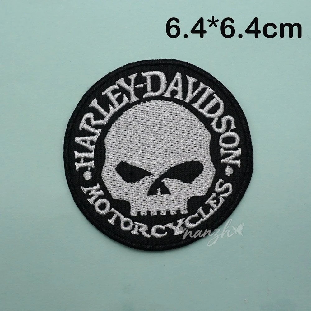 Motorcycle Logo Embroidered Fabric Leather Jacket Vest Back Seal Patchwork Decorative Velcro For Harley Davidson Accessory view 4
