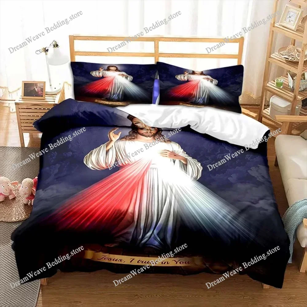 Jesus Virgin Mary Bedding Set Bedroom Twin Bedding Set Comforter Kids Adults Bed Duvet Cover Double King Comforter Home Decor963
