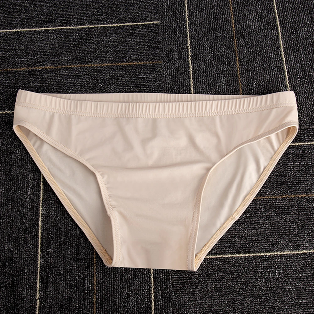 

Underwear Mens Panties For Everyday Wear Ice Silk Low Rise M-2XL Sexy Soft Solid Color Underpants 1pcs Brand New