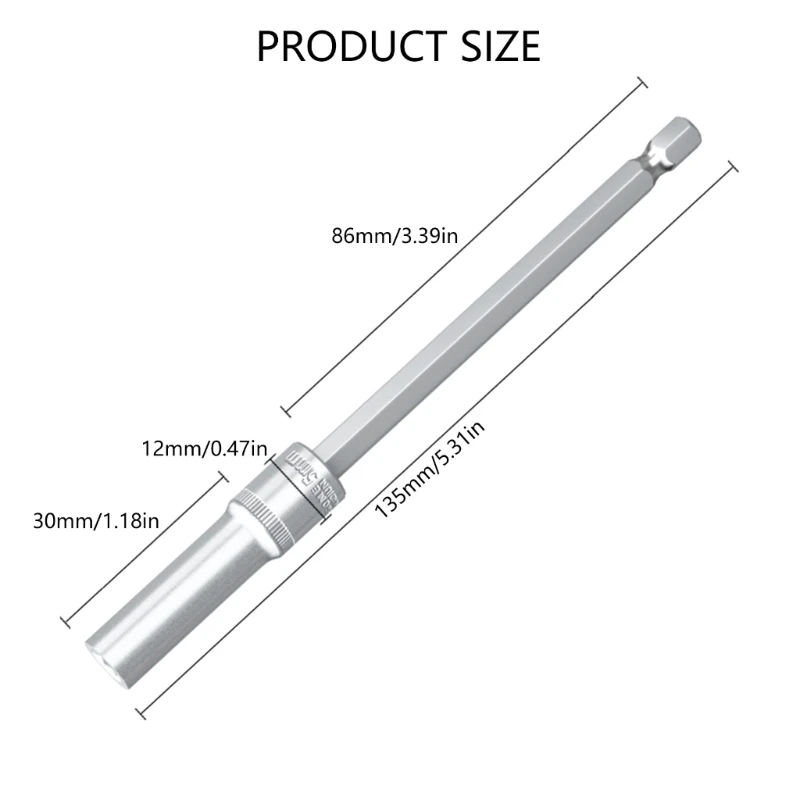 1/4 Inch Drive Deep Hole Socket Wrench 4-14mm Nut Driver for Electric Tools - Precision Wrench Set for Home Auto Repair