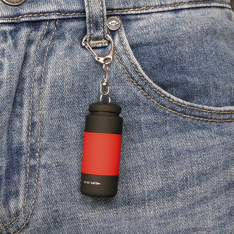 LED Mini Flashlight Key Chain Portable Torch Outdoors Waterproof Battery USB Rechargeable Hiking Camping Flashlights