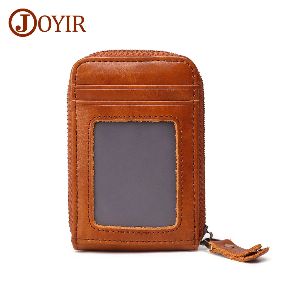 

Vintage Genuine Leather Cowhide Rfid Card Holder Women Men Wallet For Credit Business Holders 14 Position