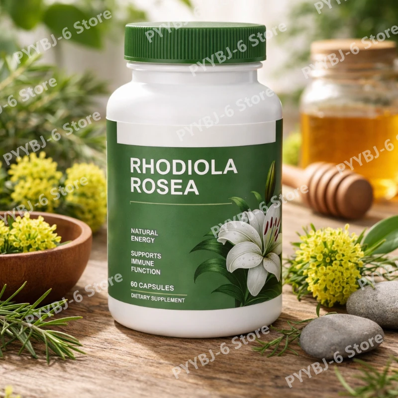 

Rhodiola Rosea Supplement for Natural Stress Support Adaptogen for Mental Clarity Non-GMO 500mg 60 Capsules Energy Support