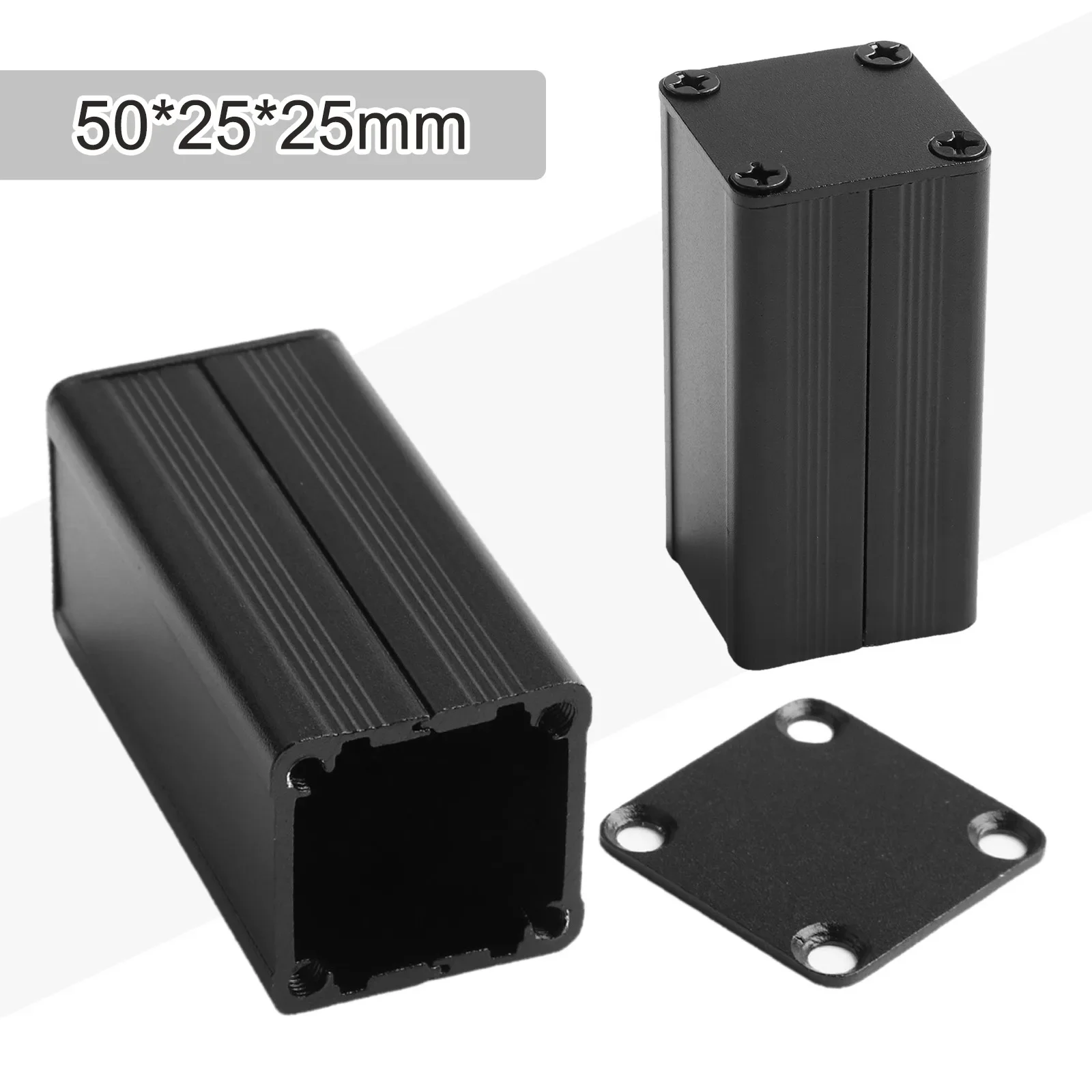 5PCS Extruded PCB Aluminum Box Black Enclosure Electronic Project DIY 50*25*25mm High Quality Electronic Project Box