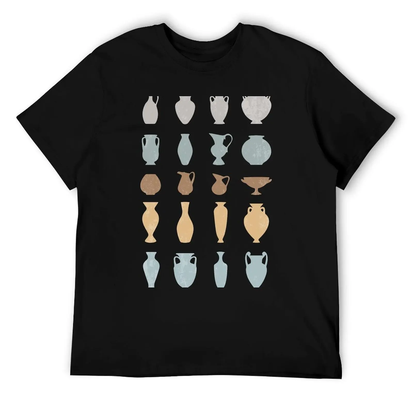 

Pastel Ancient Greece Pottery Vases Silhouettes T-Shirt t shirt custom print man t shirts for men T-Shirt