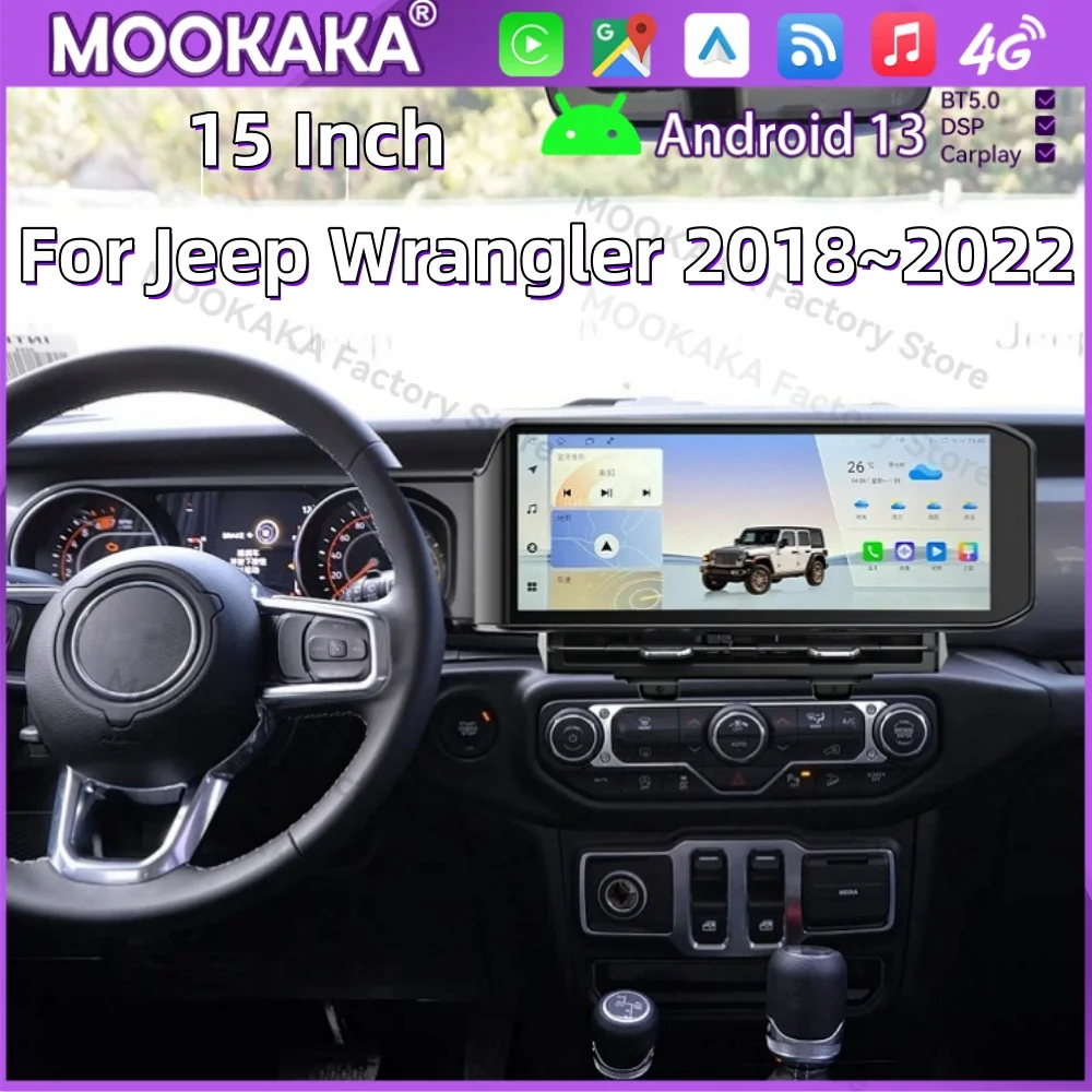 

Android Radio For Jeep Wrangler 2018~2022 GPS Automotive Multimedia Player Intelligent Navigation Car Stereo Receiver Head Unit