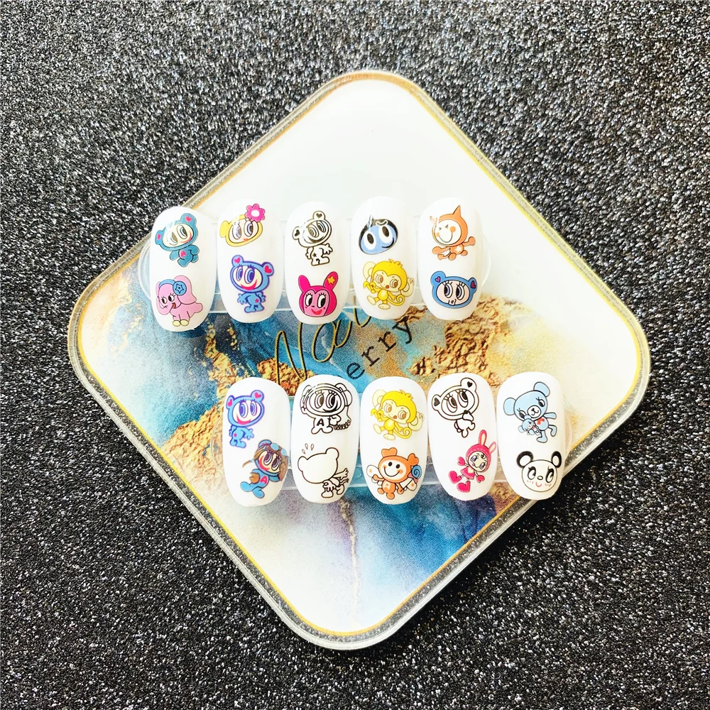 TSC-Serie TSC-247 Niedliche und entzückende Haustiere 3D-Nagelkunst Nagelaufkleber-Dekorationswerkzeug Schieberegler für Nagelaufkleber