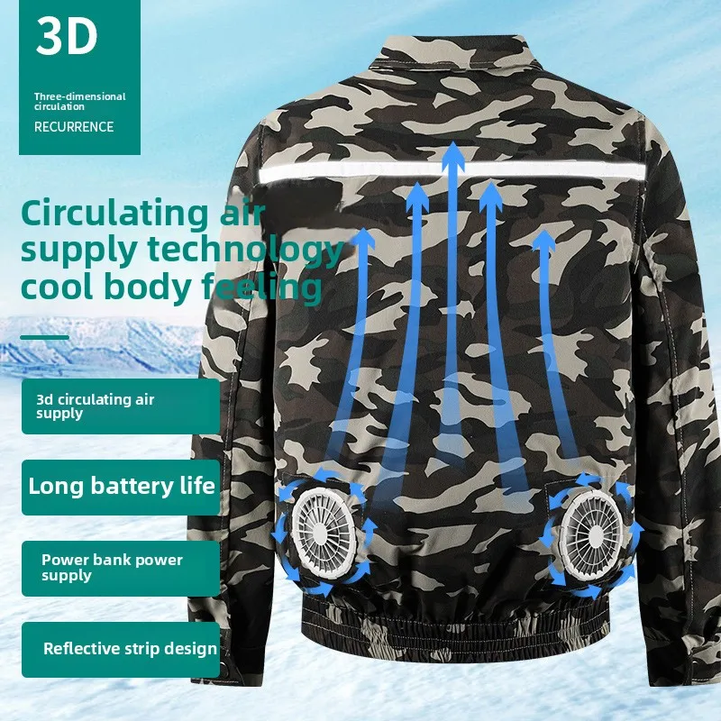 -15 ℃ Air-conditioning Clothes Summer Fan Cooling Jacket Men's Hot Weather Construction Site Welding Labor Protection Jackets