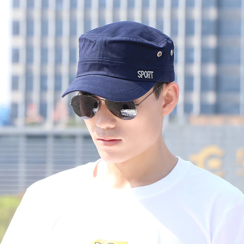 Four Seasons Can Wear Men's Flat Cap Casual Everything Shading Duck Caps Street Shot Outdoor Outing Short Brim Baseball Hat