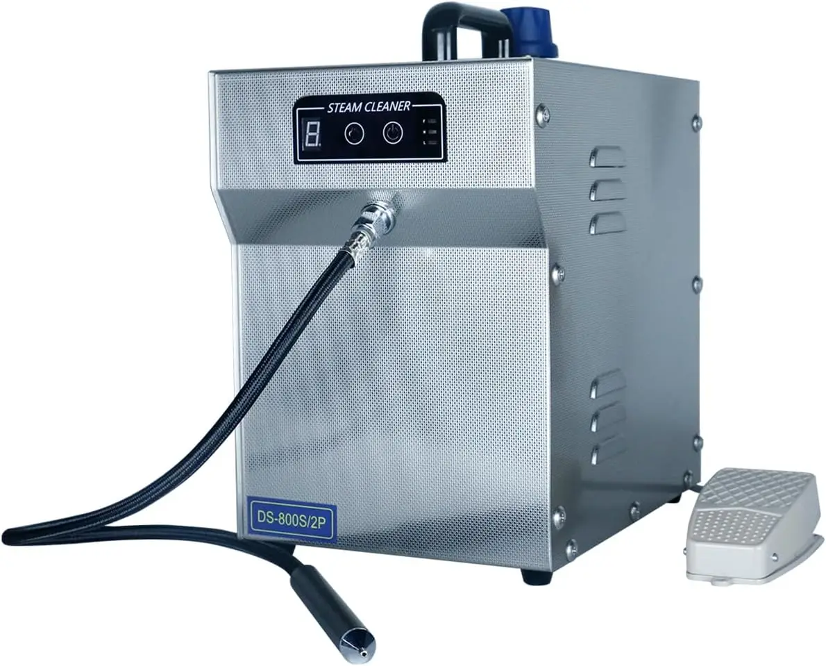 ステンレス鋼のプロのスチームクリーナー,シルバーとゴールドのジュエリークリーナー,1200W,2l