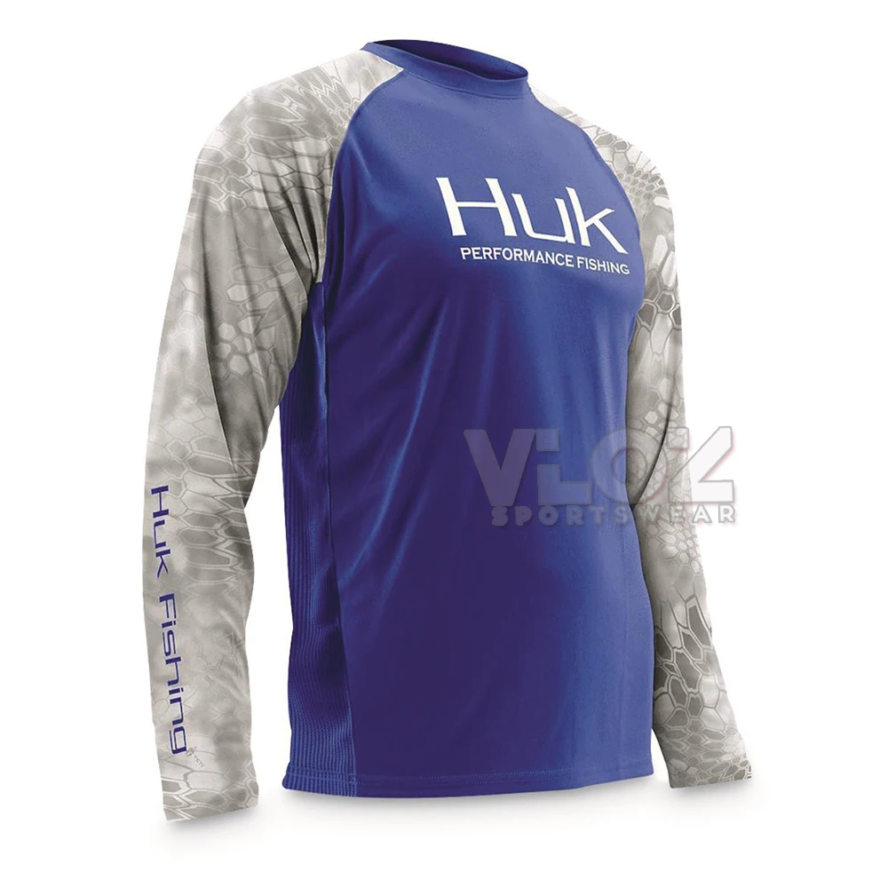 

HUK Fishing Shirts Men Performance Long Sleeve Uv Protection Sweatshirts Outdoor Running Breathable Anti Mosquito Fishing Wear