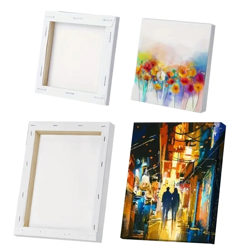 1PC Blank Drawing Wood Frame Cotton Painting Board for DIY Graffiti Craft Small Oil Painting Board Frame Practice Art Supplies