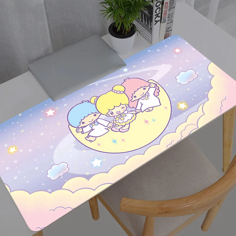 

Mouse Pad Gamers Sanrio Little Twin Stars Large Computer Extended Game Mousepad Desk Mat Keyboard Rubber Durable Carpet