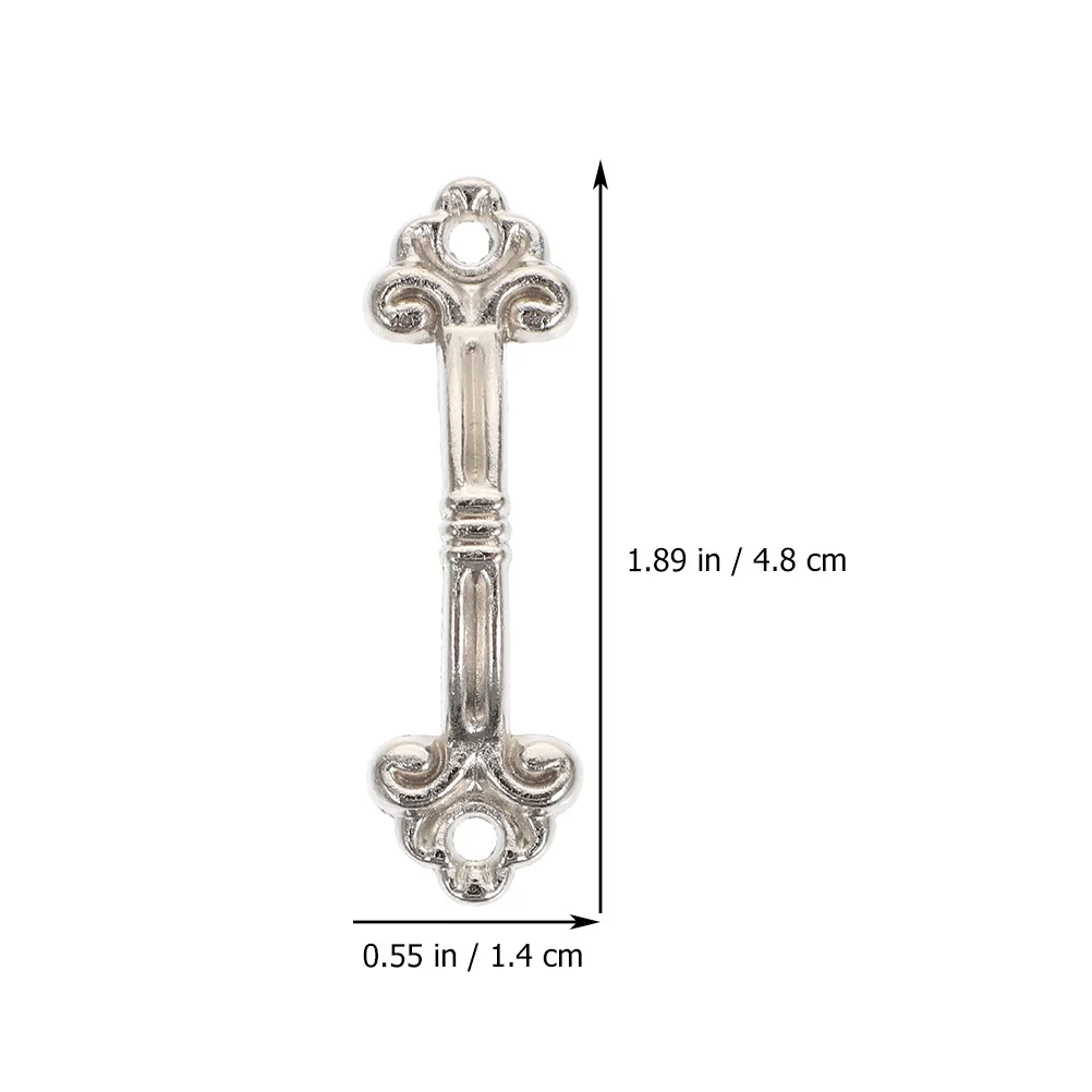 

20pcs Cabinet Handles Drawer Knobs Mini Wooden Box Supplies Vintage Decorative 47x14mm Copper Silver Sturdy Hardware