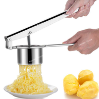 Potato puree press, stainless steel manual press, pumpkin masher, fruit juicer, baby food supplement
