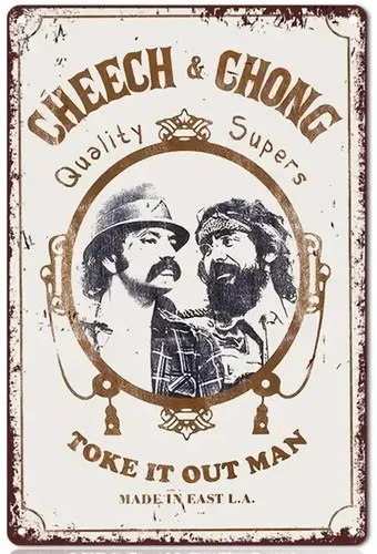 Cheech & Chong Toke It Out Man Vintage Novelty Metal Sign ; Wall Art