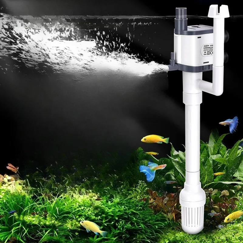 3-in-1 Aquarium Filter Submersible Water Pump Silent Fish Tank Water Pump Aeration Circulation Filtration For Aquarium