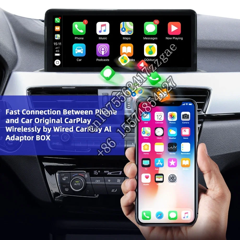 Car Universal 8+128GB Wireless Magic Carplay Ai Box Dongle Android 13 Adapter Auto Electronics with GPS 4G netflix youtube