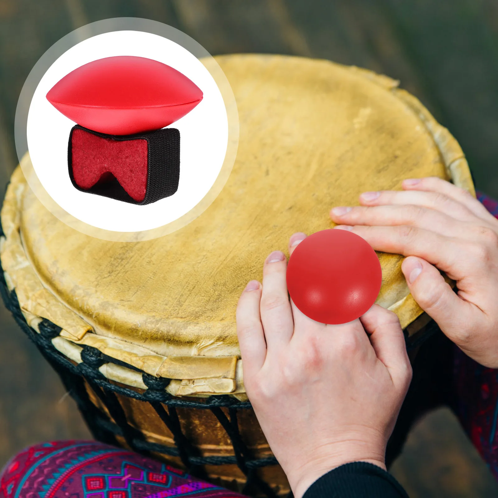 

Hand Bell Finger Adults Percussion Shaker The Sand Accompaniment Instrument for Ukulele Crank