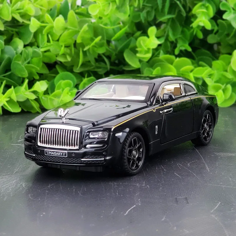 1:32 Diecast Rolls Royce Wraith Mansory Alloy Car Model Toy Vehicles Pull Back Car Sound and Light Simulation Car For Kids Gifts