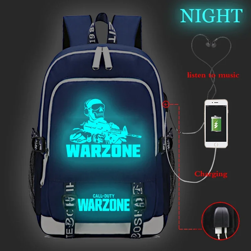 Usb Opladen Call Of Duty Warzone Rugzak Voor Tiener Student Hoge Kwaliteit Laptop Schooltassen Reizen Terug Pack Jongens Boekentas