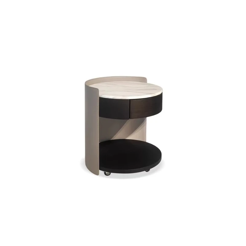 

Modern Deluxe Corner Table Storage Round Bedside Table