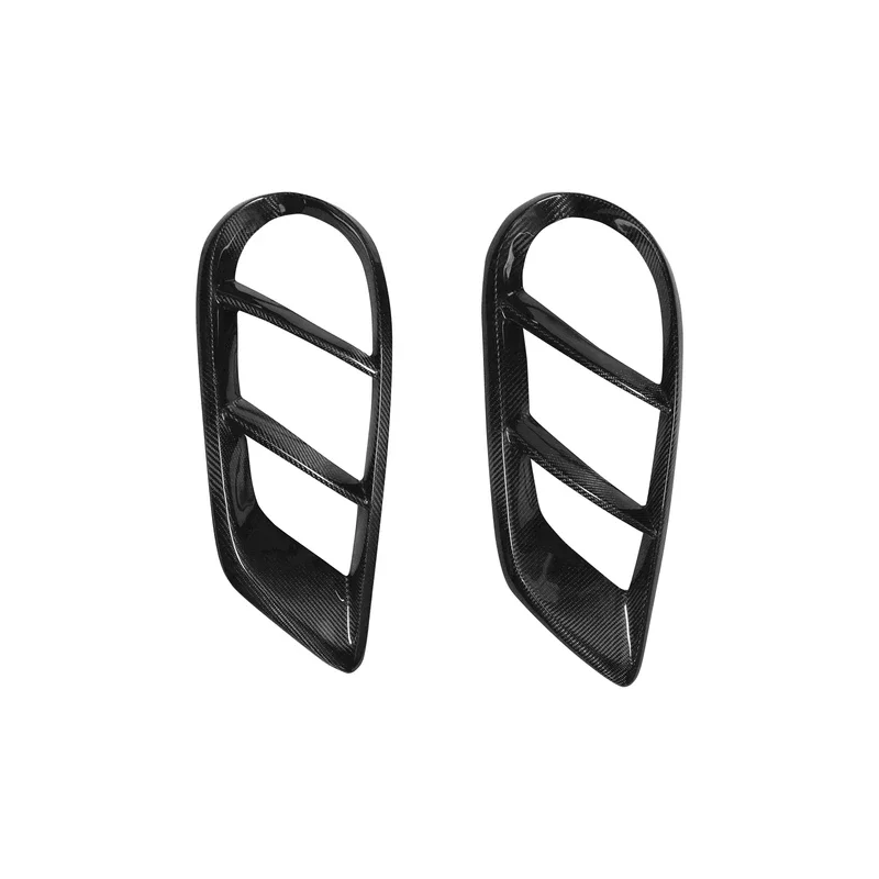For Mercedes Benz C Class W205 Carbon Fiber Fog lamp frame grill Front Bumper Air Vent Cover Tuyere Car Accessories Body Kit