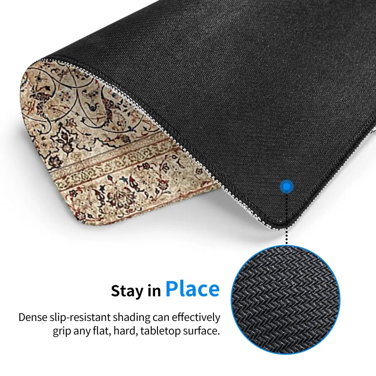 Silk Esfahan Persian Carpet Print Multi-size Mouse Pad Computer Keyboard Mouse Mat Gaming PC Laptop Desk Mat
