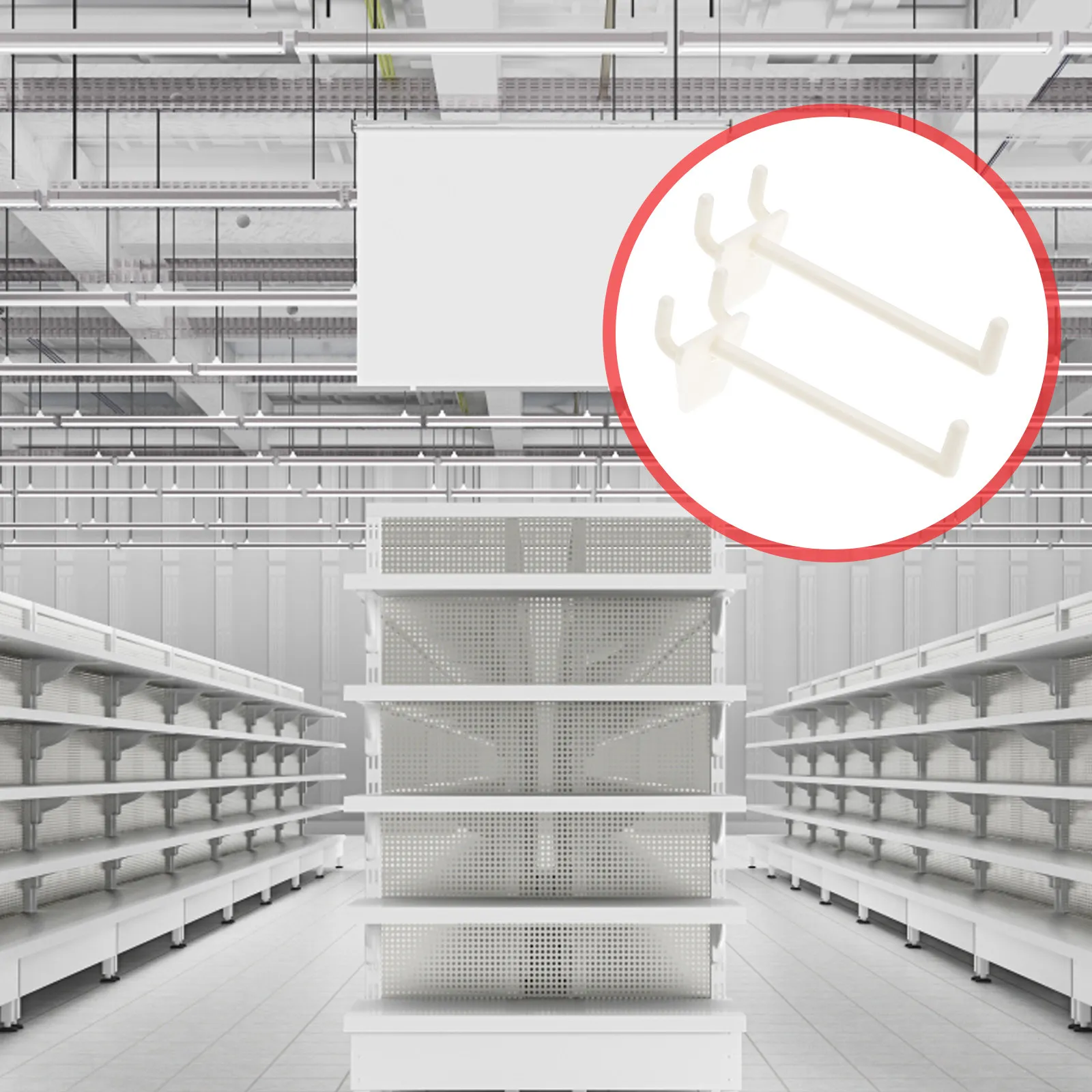 

100Pcs Pegboard Hooks Strong ABS Construction Pegboard Hook Kits for Efficient Tool Organization in Workshop Basement