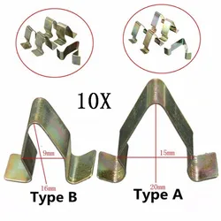 10Pcs/lot Metal Trim Interior Door Panel Lining Clips Interior Upholstery For VW For Audi Seat For Skoda Auto Fastener