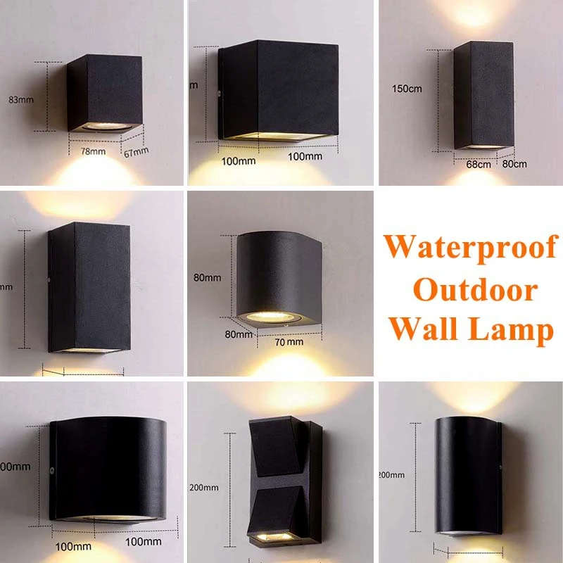 LED Outdoor Wall Lights Waterproof Sconces Interior Wall Lamps Outdoor Backyard & Garden Decorations Street Porch Light 85-265V