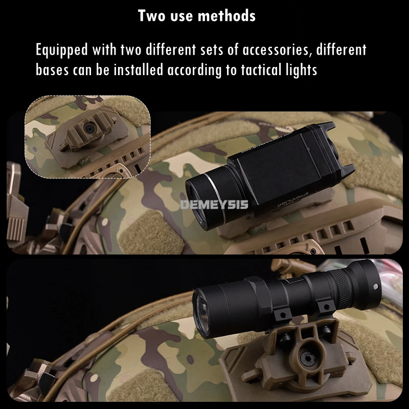 Tactical Helmet Mount for Flashlight Holder Rotation Hook Loop Night Vision Device Mount Adapter Hunting Helmets Accessories