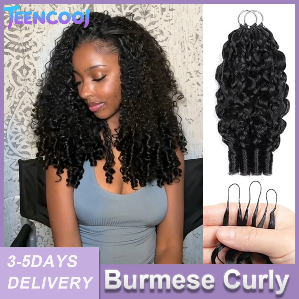 

12A Burmese Curly Hair Bundles 28 30 Inches Knotless Kinky Curly Kinky Straight Pre-Separated Human Hair Crochet Human Hair Wigs