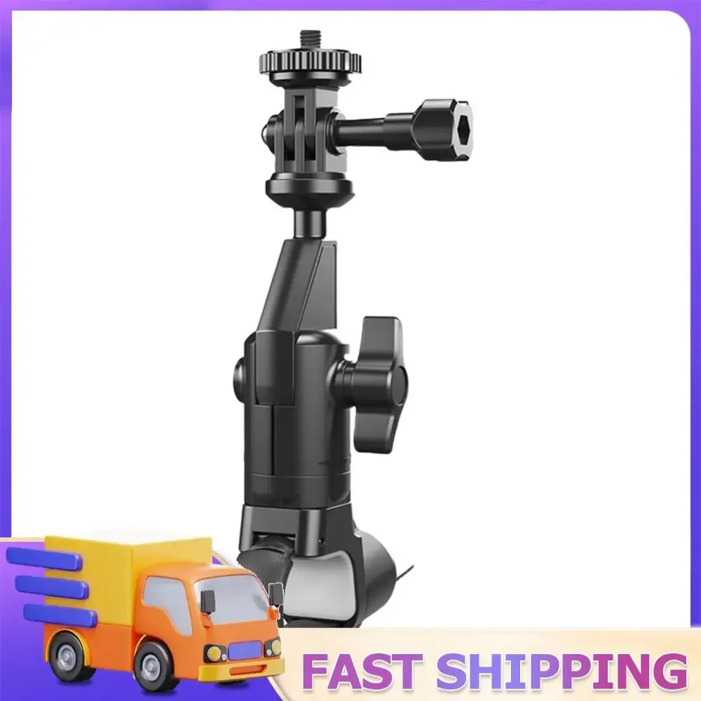 Motorcycle Bicycle Holder 360 Rotating Bicycle Handlebar Stand for Insta 360 X2 X3 X4 Go Pro 12 11 10