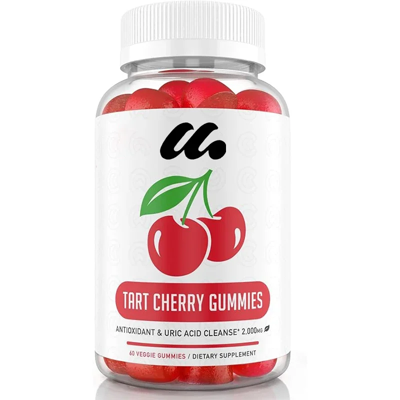 

Sour Cherry Gummies - Uric Acid Rinse and Clean Strong Sour Cherry Extract Antioxidant, Non GMO, Vegetarian, Gluten Free