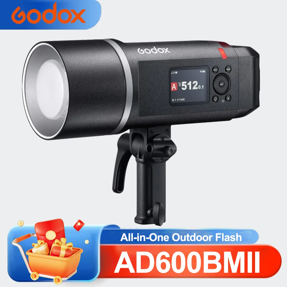 

Godox AD600BMII All-in-One Outdoor Flash 40W Lighting 16-Color Identification High-speed Sync Quick-Fire Recycling