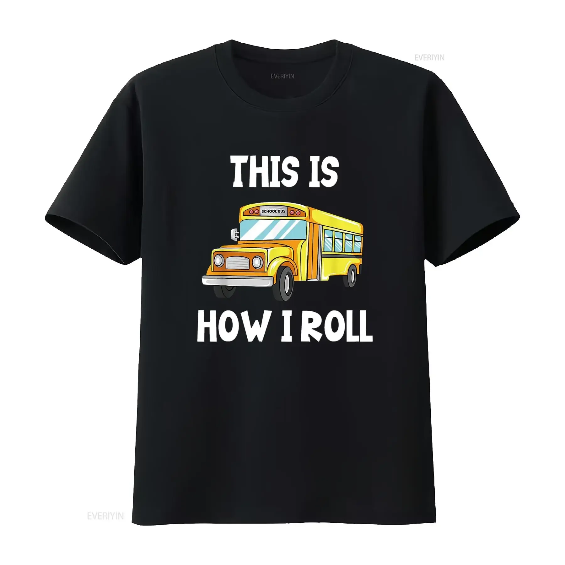 Funny School Bus Driver This Is How I Roll T Shirt vintage Washed Unisex Top For Everyday Wear fashion Soft Breathable Slightly