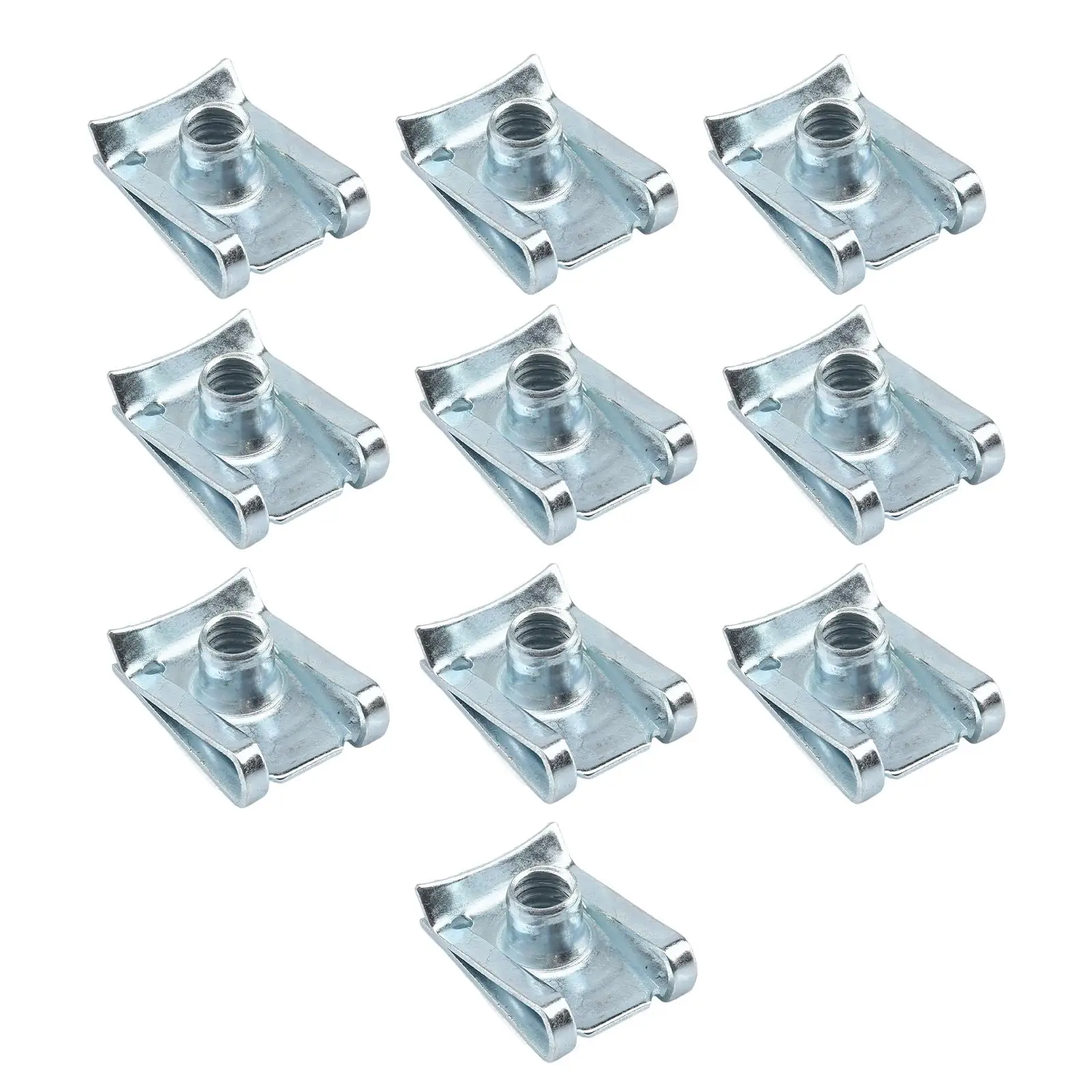 10 Pieces Universal M6 U Type Clip Nut Assortment Set Accessory U Shaped Nut for