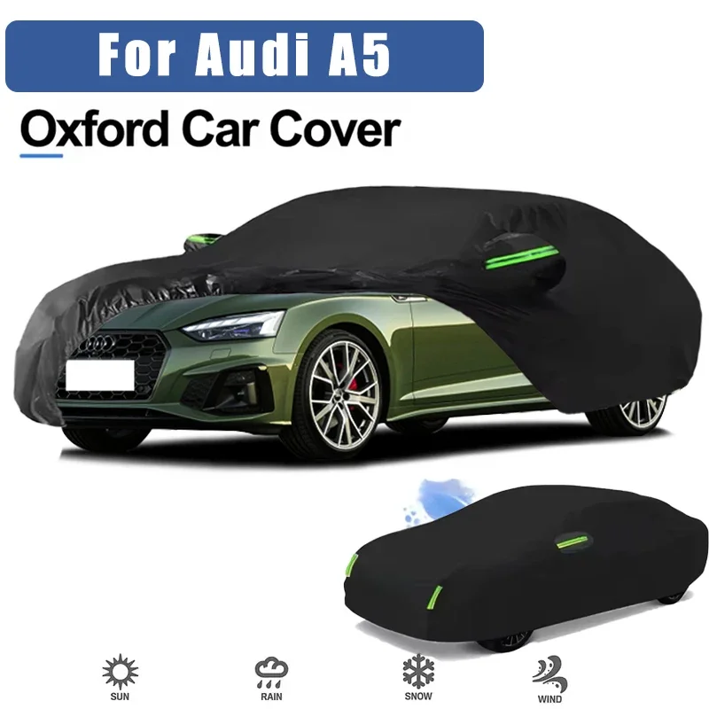 For Audi A5 Oxford Cloth Full Car Cover Outdoor Waterproof Dustproof Anti UV Sun Snow Protection Exterior Accessories