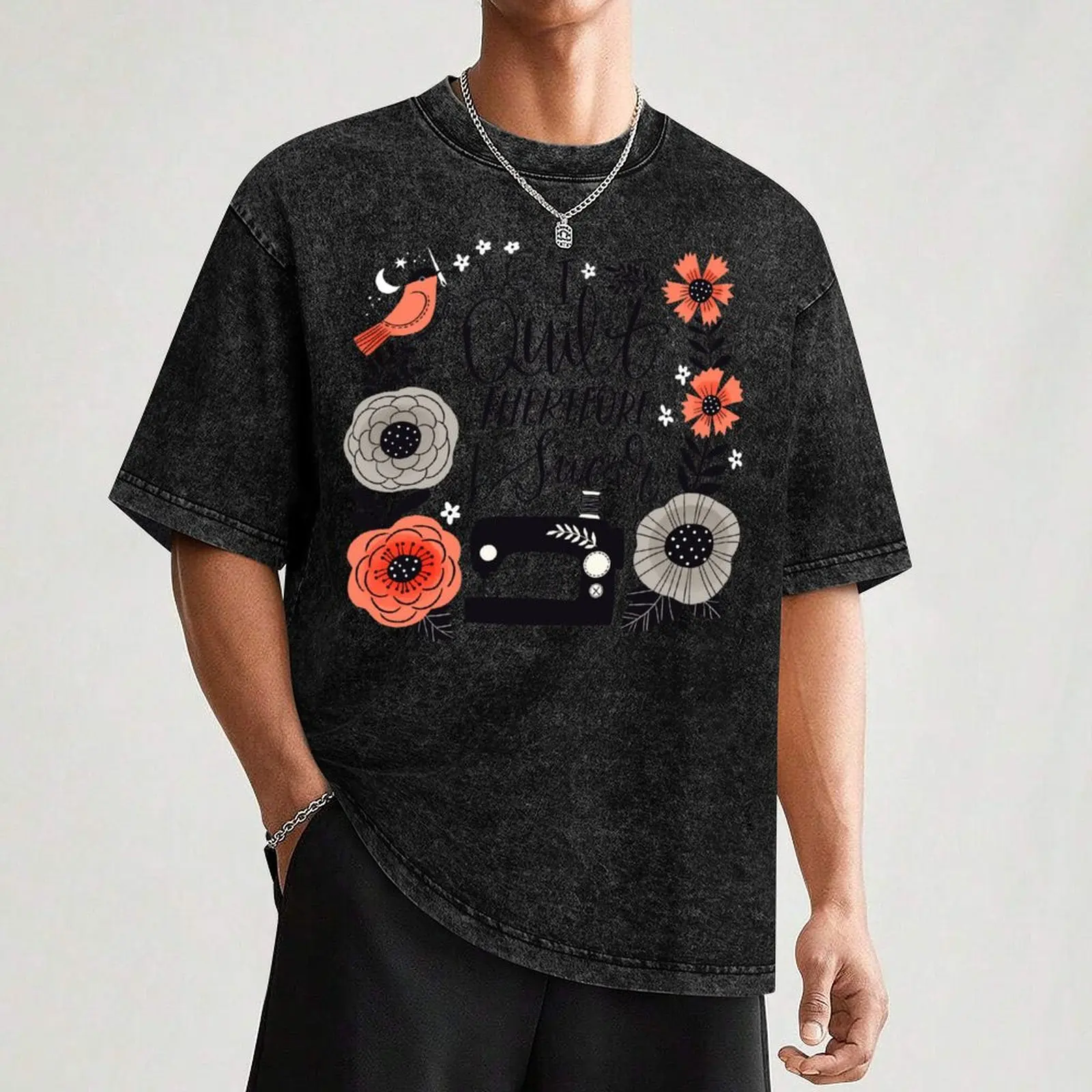 I Quilt Therefore I Swear T-Shirt Quick Dry Fishing T-Shirt