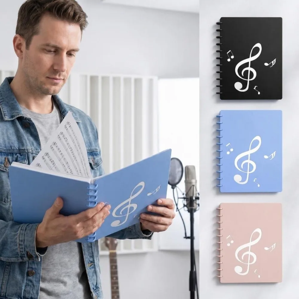 Ideal Gift A4 Music Score Folder Portable Flexible Music Binder Multi-layer Double Side Document Organizer Piano Practice