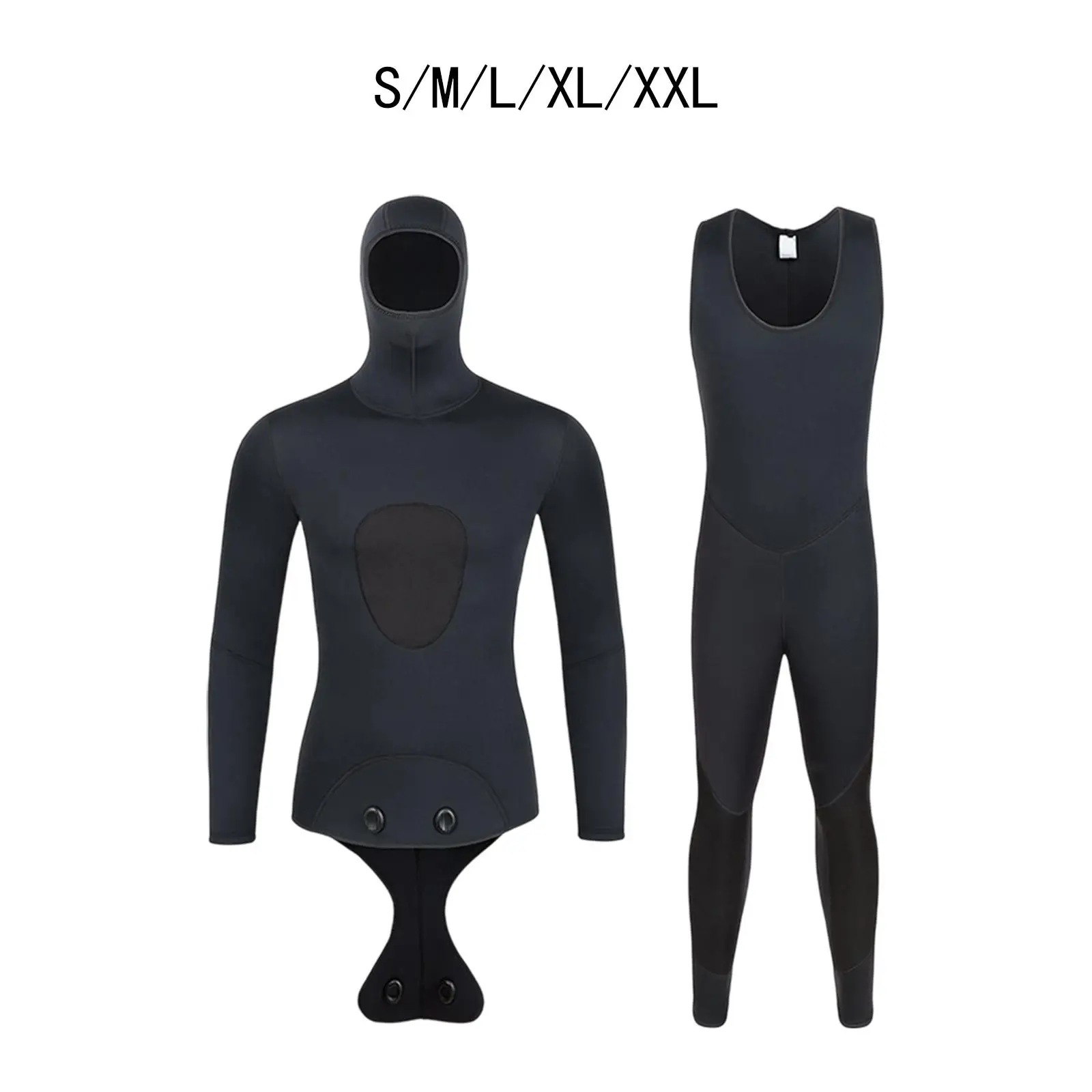 

Wetsuit Top Men Hooded Winter Surfing Diving Suit for Canoeing Underwater