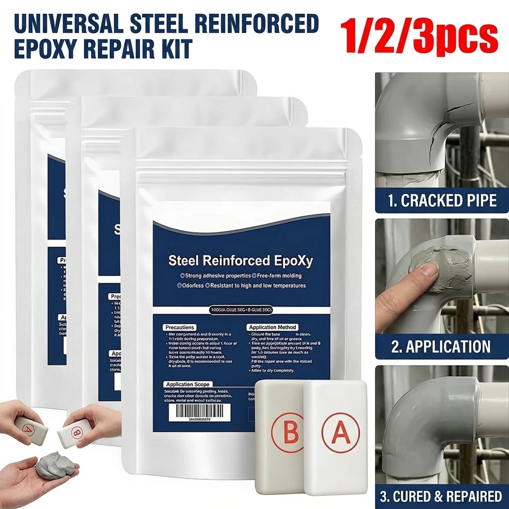 Multi-Purpose AB Repair Adhesive Quick Drying Waterproof Firm Bond for Metal Plastic Ceramic Multiple Materials